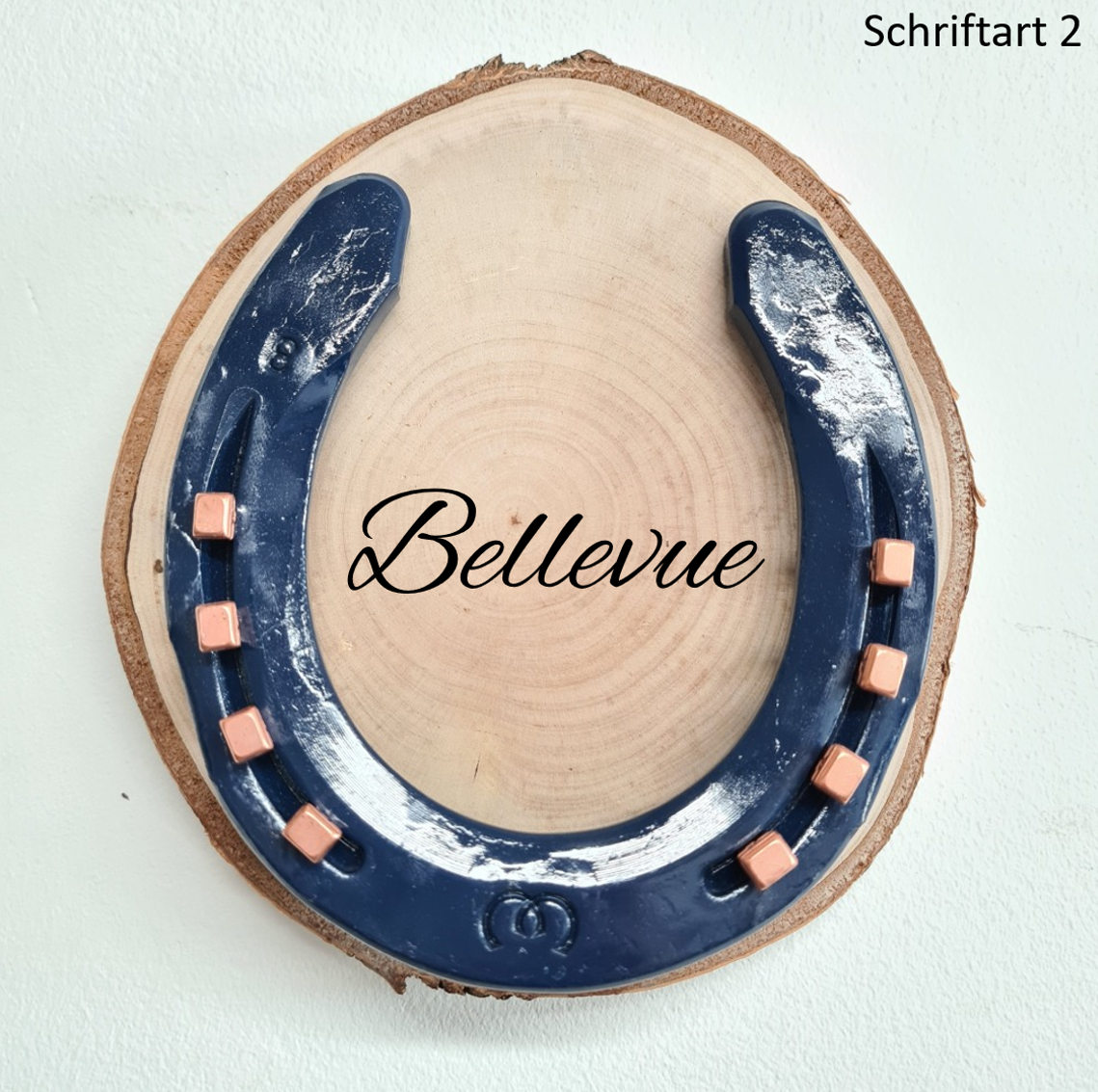 Glücksspur mit Name Dunkelblau