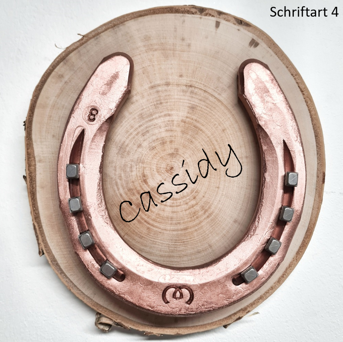 Glücksspur mit Name Kupfer