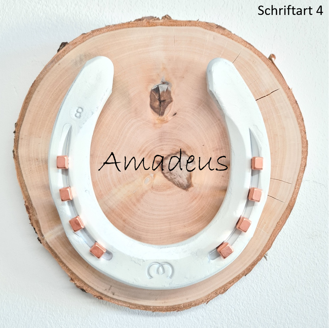Wooden Luck with Name White