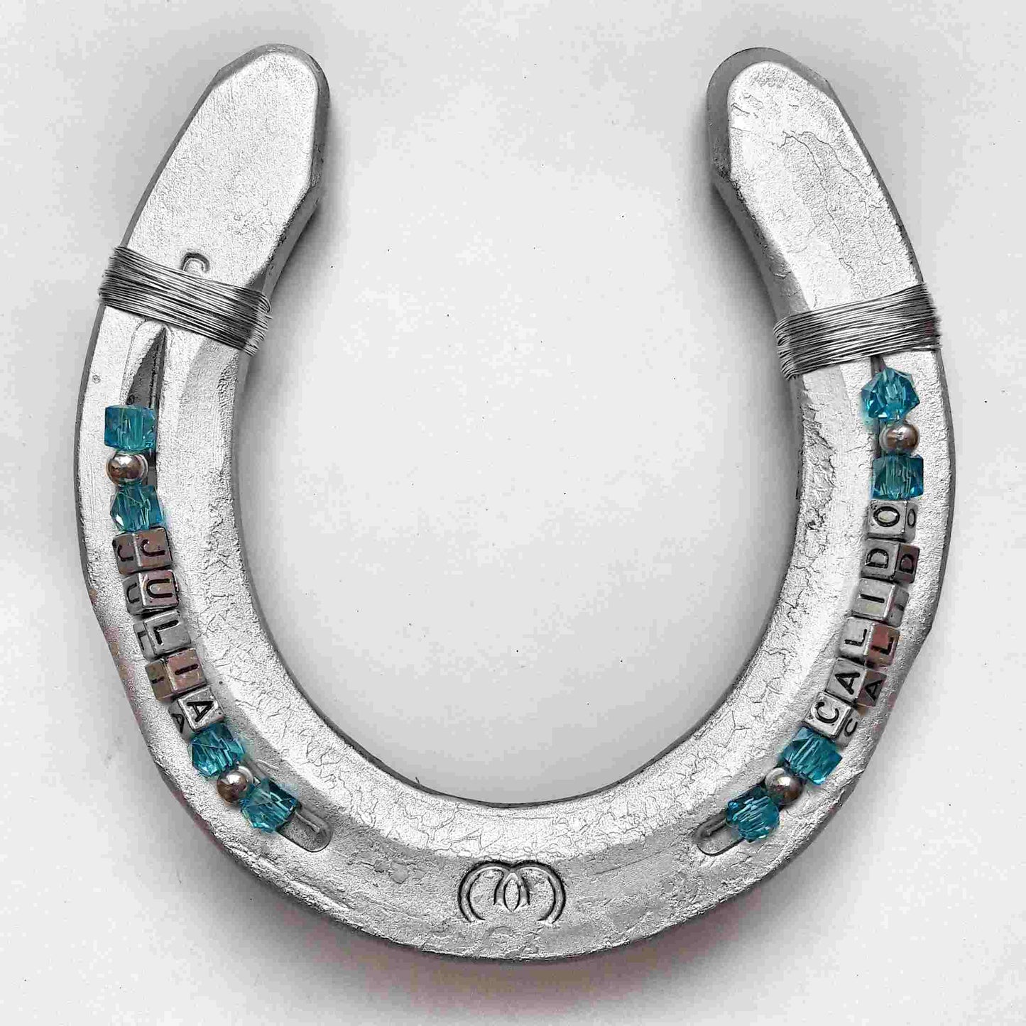 Lucky horseshoe silver-turquoise