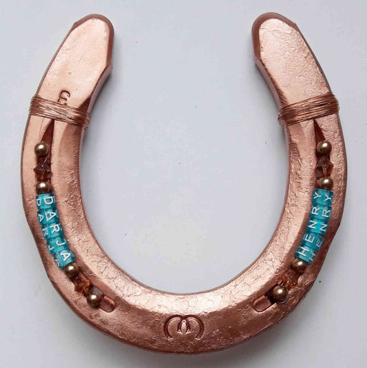 Lucky Horseshoe copper-turquoise-brown
